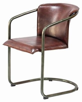 Product photograph of Gulmarg Leather Dining Armchair Sold In Pairs from Choice Furniture Superstore.