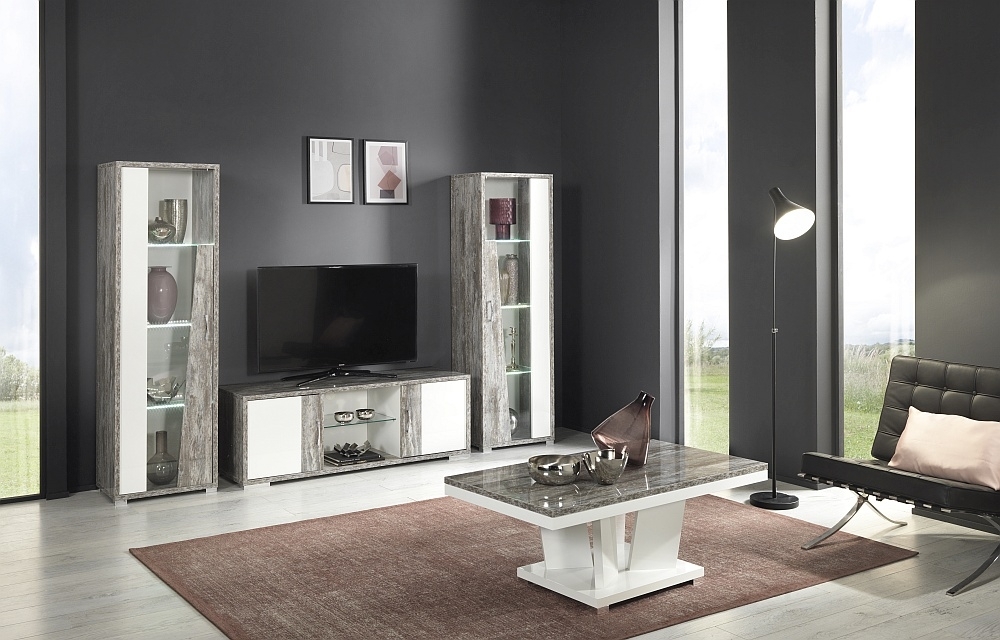 Product photograph of Naro Italian 1 Door Vitrine - Rhf from Choice Furniture Superstore.