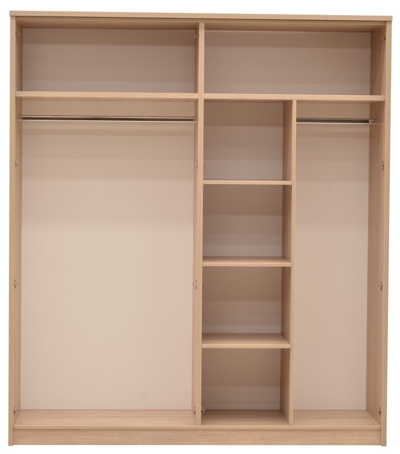 Product photograph of Cremona Sonoma Oak 3 Door Wardrobe from Choice Furniture Superstore.