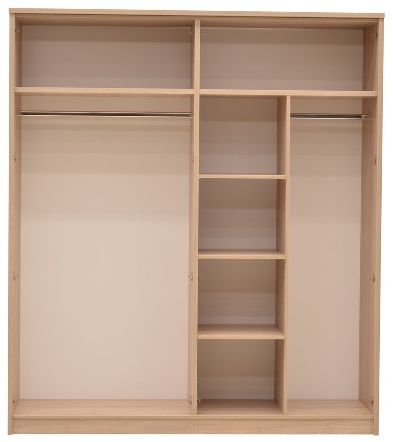 Product photograph of Cremona Sonoma Oak 4 Door Wardrobe from Choice Furniture Superstore.