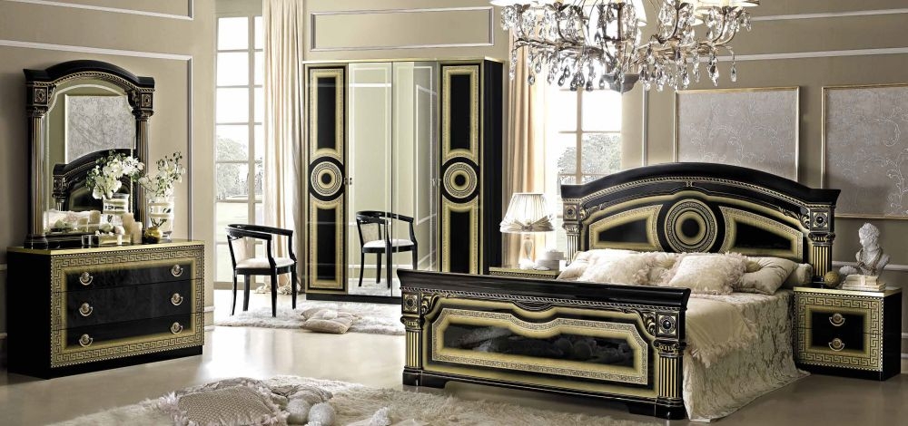 Product photograph of Camel Aida Black And Gold Italian Single Dresser from Choice Furniture Superstore.