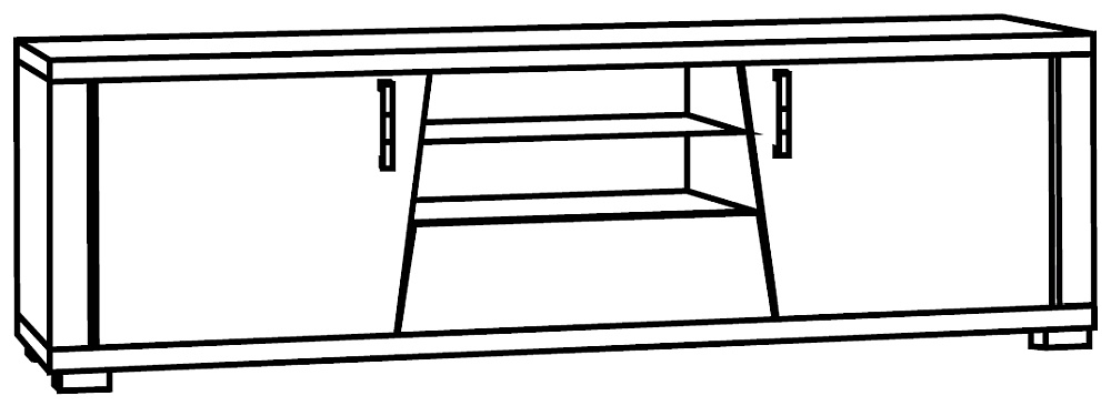 Product photograph of Bagni Italian 160cm Tv Unit from Choice Furniture Superstore.