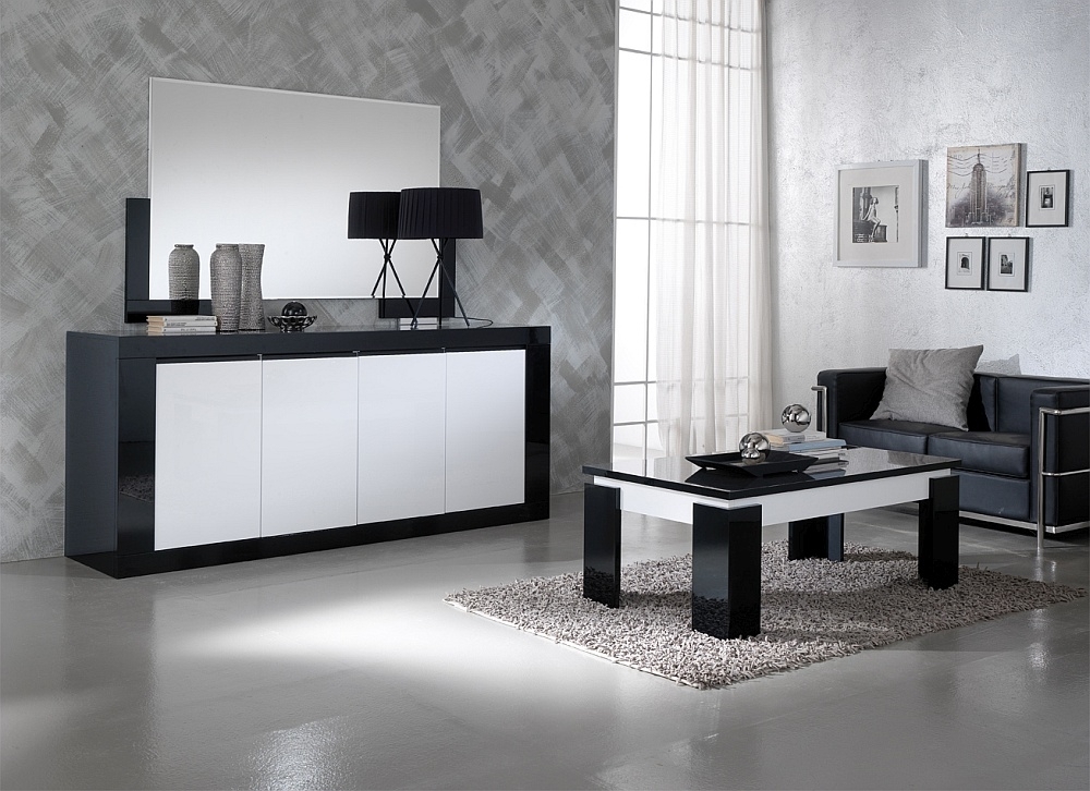 Product photograph of Vita Black And White Italian Coffee Table from Choice Furniture Superstore.