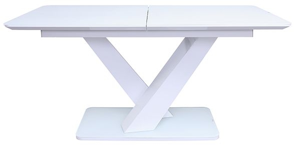 Product photograph of Vida Living Rafael 120cm-160cm White Gloss Extending Dining Table from Choice Furniture Superstore.