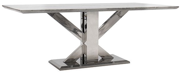 Product photograph of Vida Living Tremmen 200cm Grey Marble Dining Table - 8 Seater from Choice Furniture Superstore.