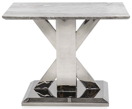 Product photograph of Vida Living Tremmen Grey Marble Lamp Table from Choice Furniture Superstore.