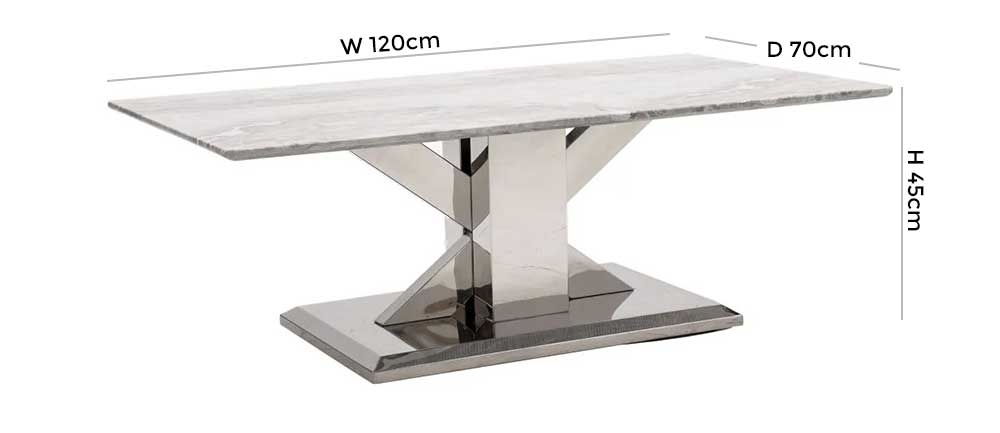 Product photograph of Vida Living Tremmen Grey Marble Coffee Table from Choice Furniture Superstore.