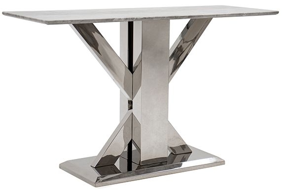 Product photograph of Vida Living Tremmen Grey Marble Console Table from Choice Furniture Superstore.