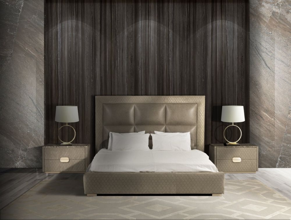 Product photograph of Stone International Marylin Leather Bed from Choice Furniture Superstore.