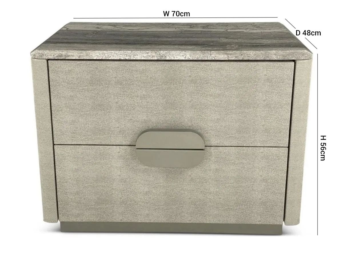 Product photograph of Stone International Marylin Marble Bedside Table from Choice Furniture Superstore.