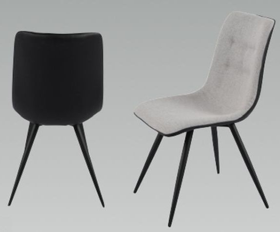 Product photograph of Cassino Grey Fabric Dining Chair Sold In Pairs from Choice Furniture Superstore.
