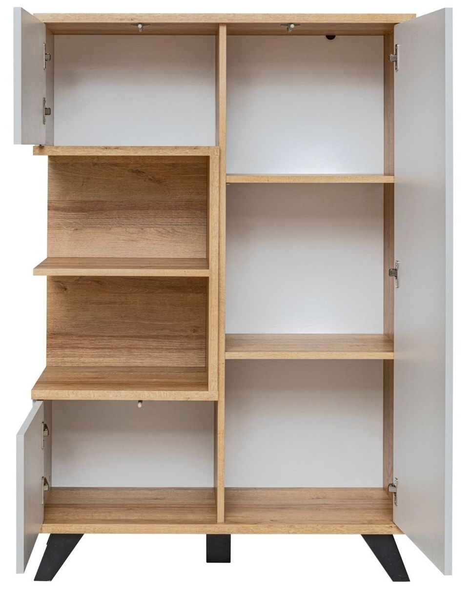 Product photograph of Bogota Grey And Oak Cabinet from Choice Furniture Superstore.