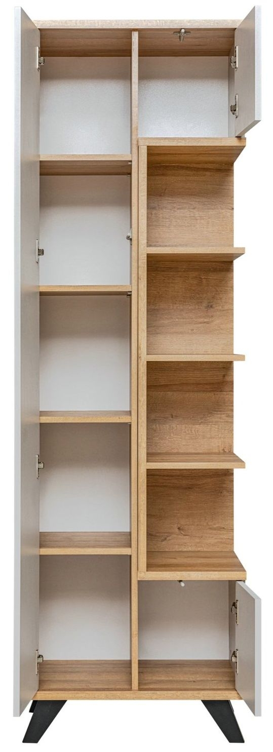 Product photograph of Bogota Grey And Oak Tall Cabinet from Choice Furniture Superstore.