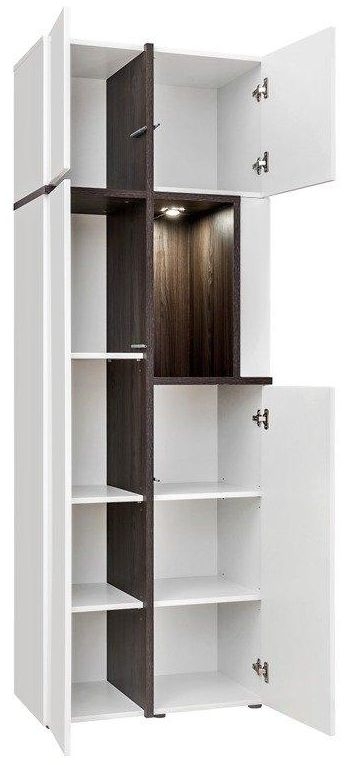Product photograph of Cross White Tall Display Cabinet from Choice Furniture Superstore.