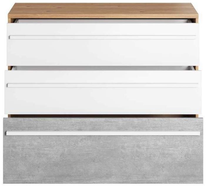 Product photograph of Ivy Oak Effect 3 Drawer Chest from Choice Furniture Superstore.