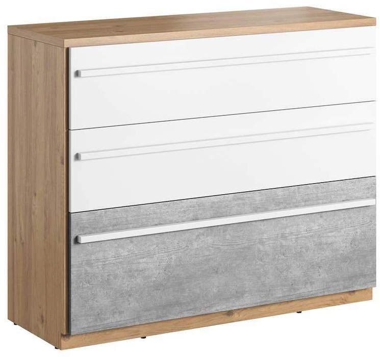 Product photograph of Ivy Oak Effect 3 Drawer Chest from Choice Furniture Superstore.