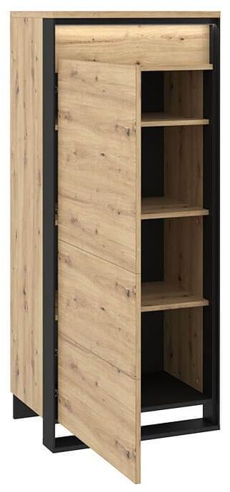 Product photograph of Quant Oak 1 Door Cabinet from Choice Furniture Superstore.