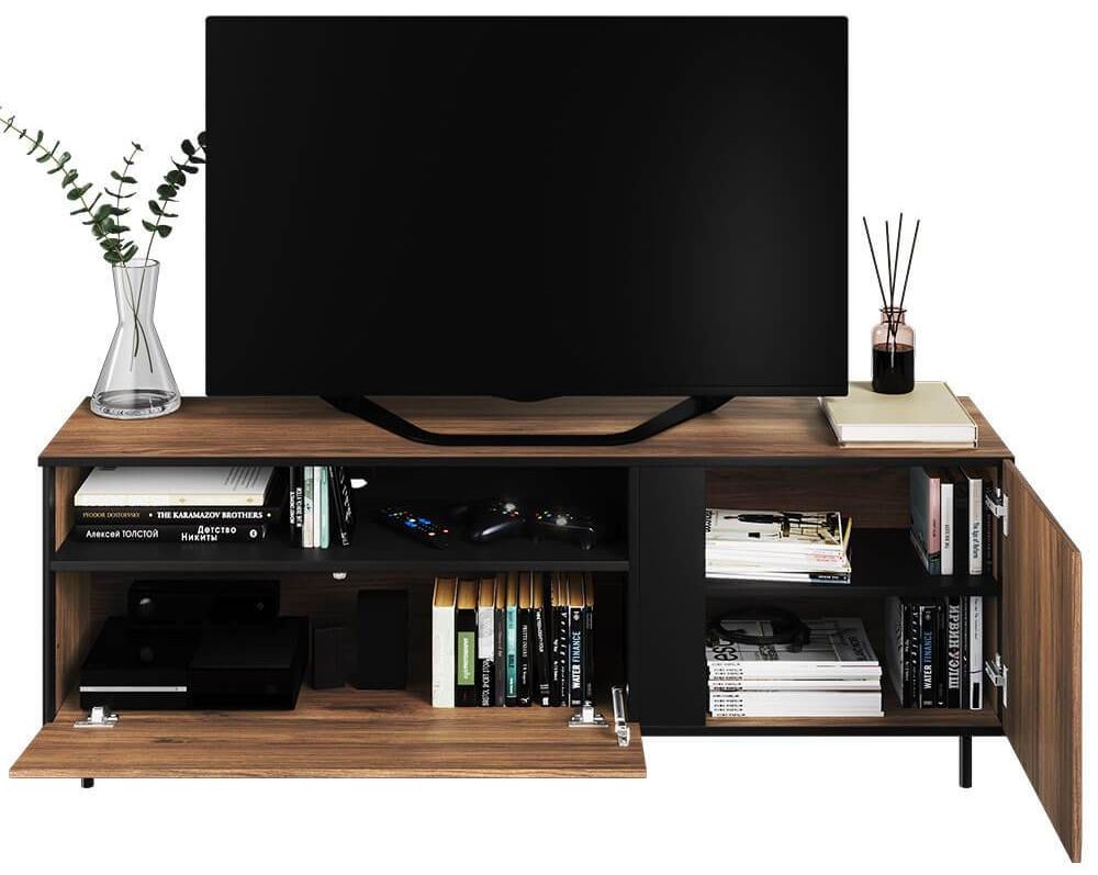 Product photograph of Norwood Dark Wood 155cm Tv Unit from Choice Furniture Superstore.
