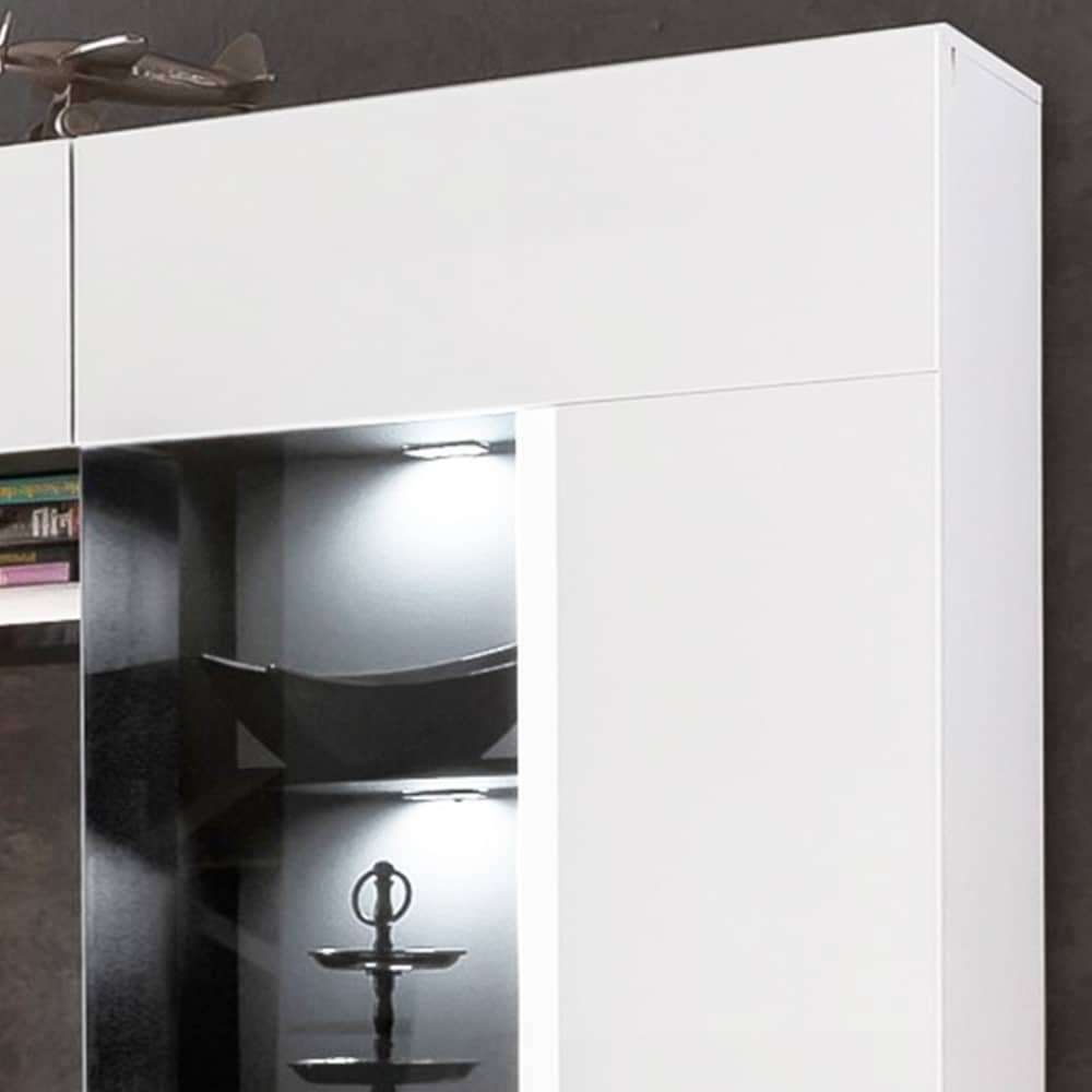 Product photograph of Roseland White Gloss Wall Tv Unit from Choice Furniture Superstore.