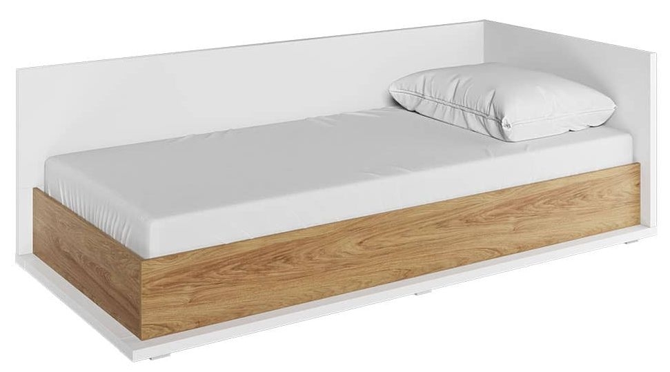 Product photograph of Massi Natural And White Bed from Choice Furniture Superstore.