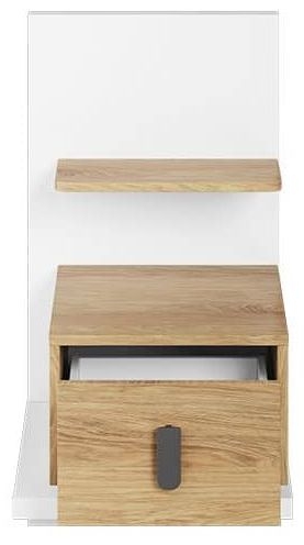 Product photograph of Emily Natural And White Large Wardrobe from Choice Furniture Superstore.