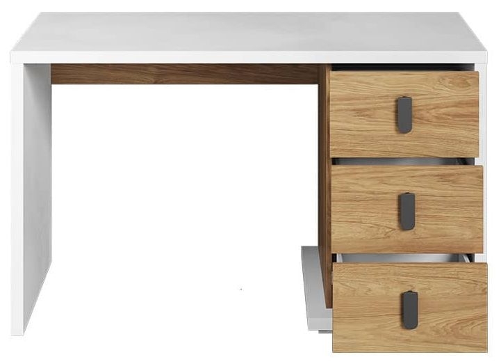 Product photograph of Massi Natural And White Computer Desk from Choice Furniture Superstore.