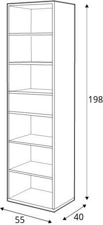 Product photograph of Imola White Bookcase from Choice Furniture Superstore.