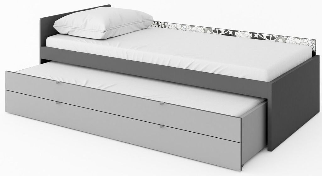 Product photograph of Florence Graphite Trundle Storage Bed from Choice Furniture Superstore.