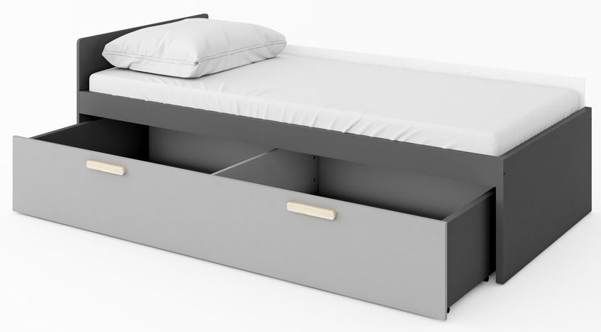 Product photograph of Florence Graphite 3ft Single Bed With Drawer from Choice Furniture Superstore.