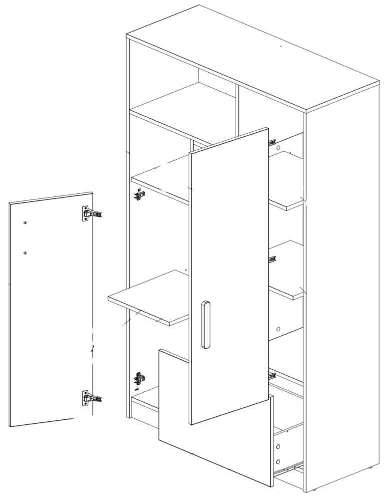 Product photograph of Florence Graphite Large Cabinet from Choice Furniture Superstore.