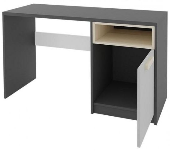 Product photograph of Pok Graphite Computer Desk from Choice Furniture Superstore.