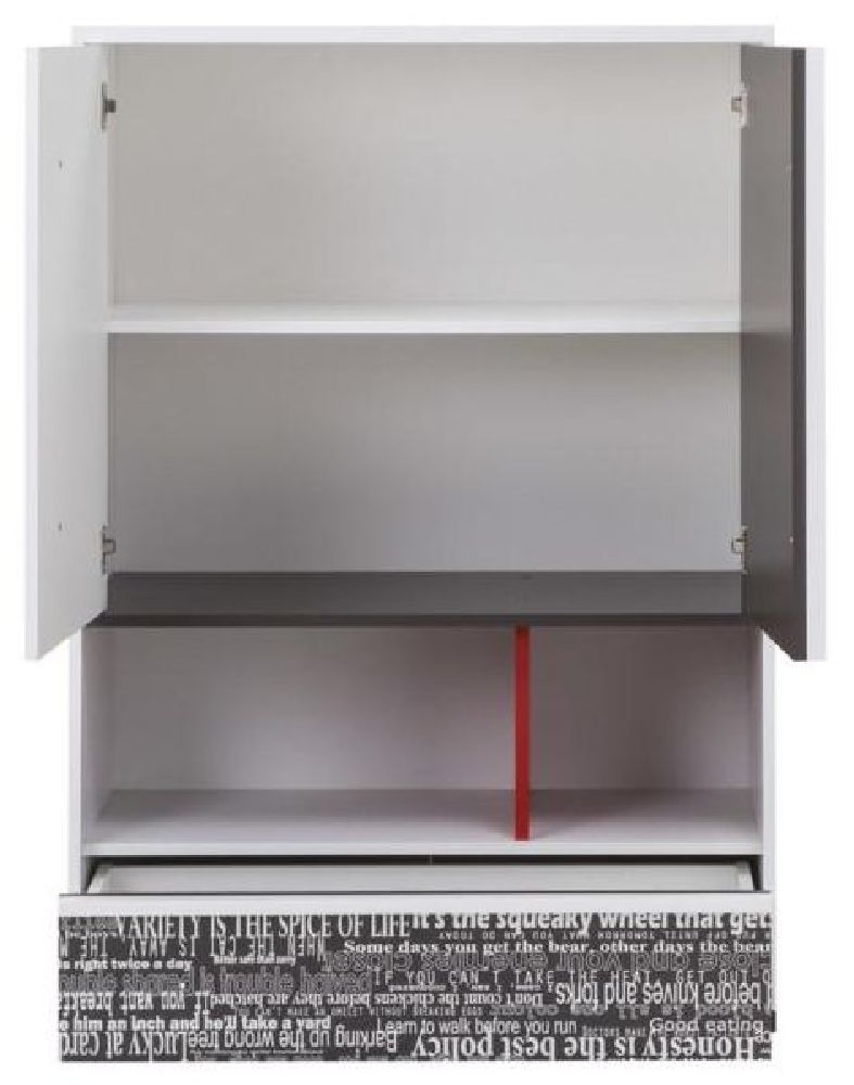 Product photograph of Philosophy White And Graphite 2 Door Cabinet from Choice Furniture Superstore.