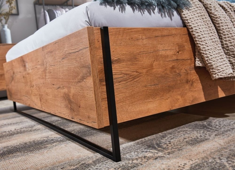 Product photograph of Loft Lancelot Oak Storage Bed from Choice Furniture Superstore.