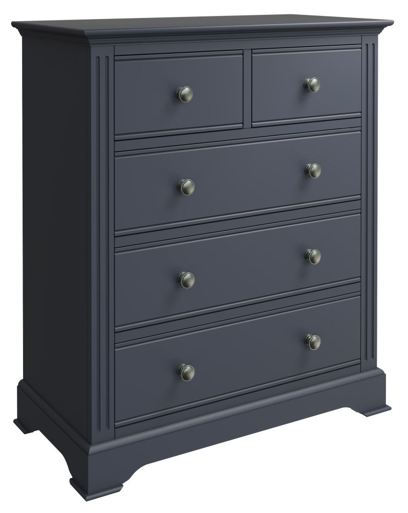 Product photograph of Ashby Midnight Grey Painted 2 3 Drawer Chest from Choice Furniture Superstore.