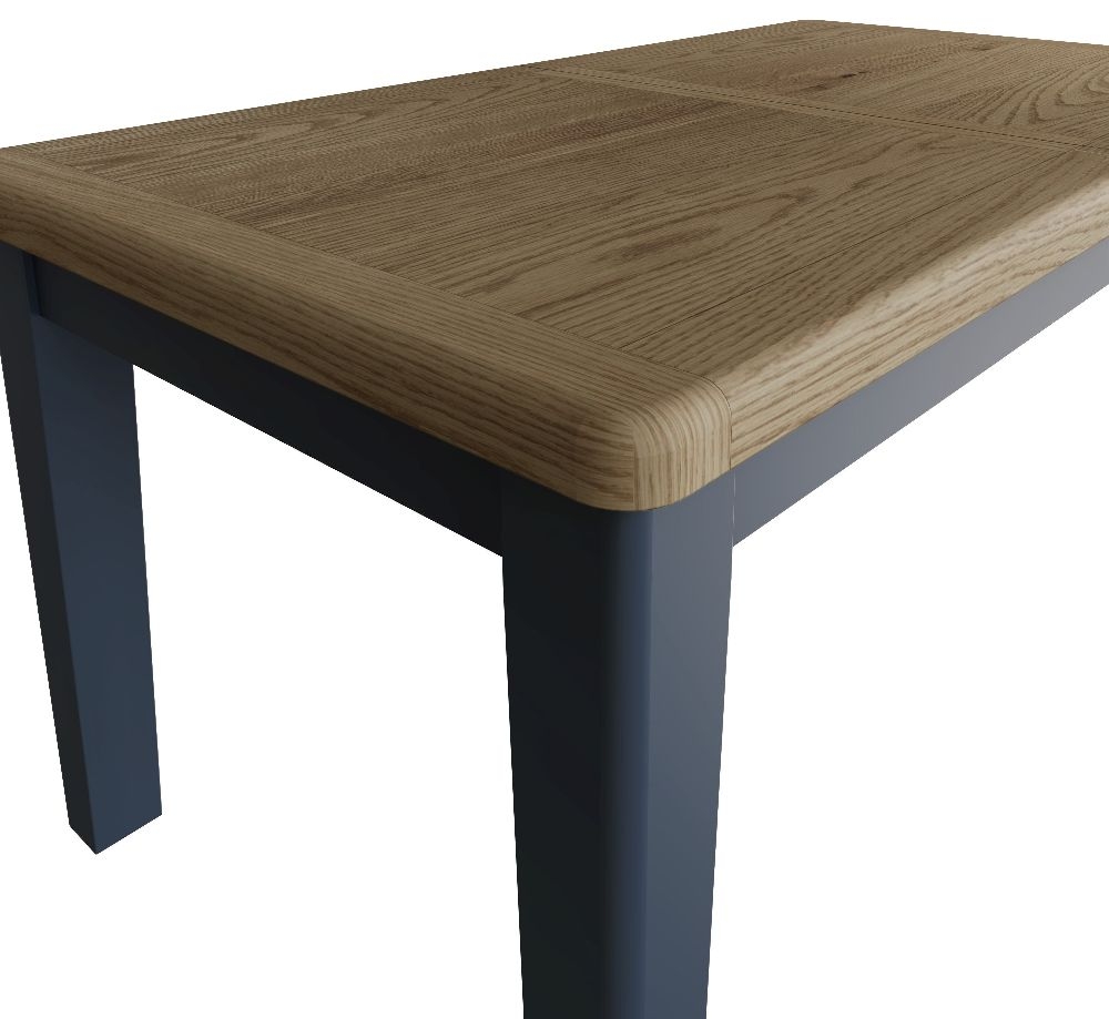 Product photograph of Ringwood Blue Painted 180cm-230cm Extending Dining Table - Oak Top from Choice Furniture Superstore.