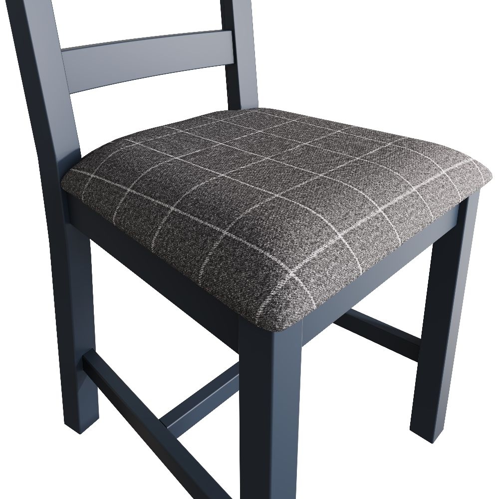 Product photograph of Ringwood Painted Ladder Back Dining Chair With Fabric Seat Sold In Pairs from Choice Furniture Superstore.