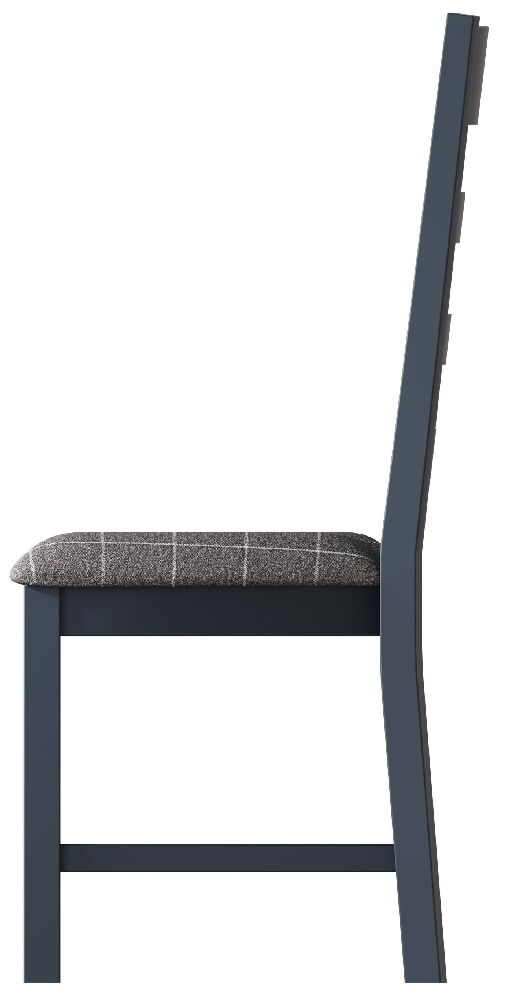 Product photograph of Ringwood Painted Ladder Back Dining Chair With Fabric Seat Sold In Pairs from Choice Furniture Superstore.