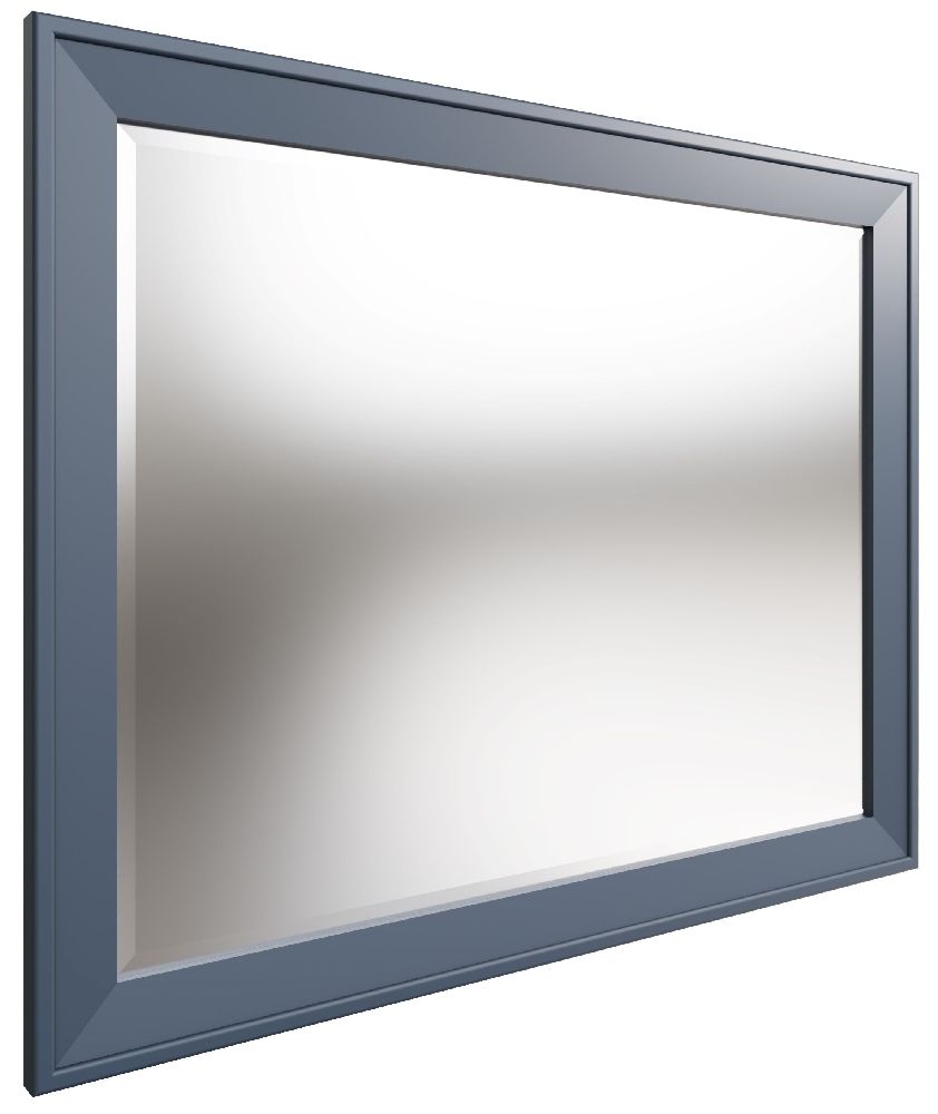 Product photograph of Ringwood Blue Painted Wall Mirror - 120cm X 95cm from Choice Furniture Superstore.