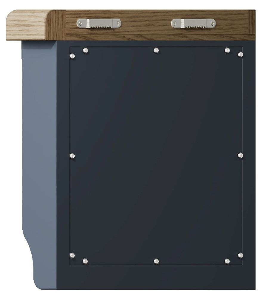 Product photograph of Ringwood Blue Painted Corner Coat Rack - Oak Top from Choice Furniture Superstore.