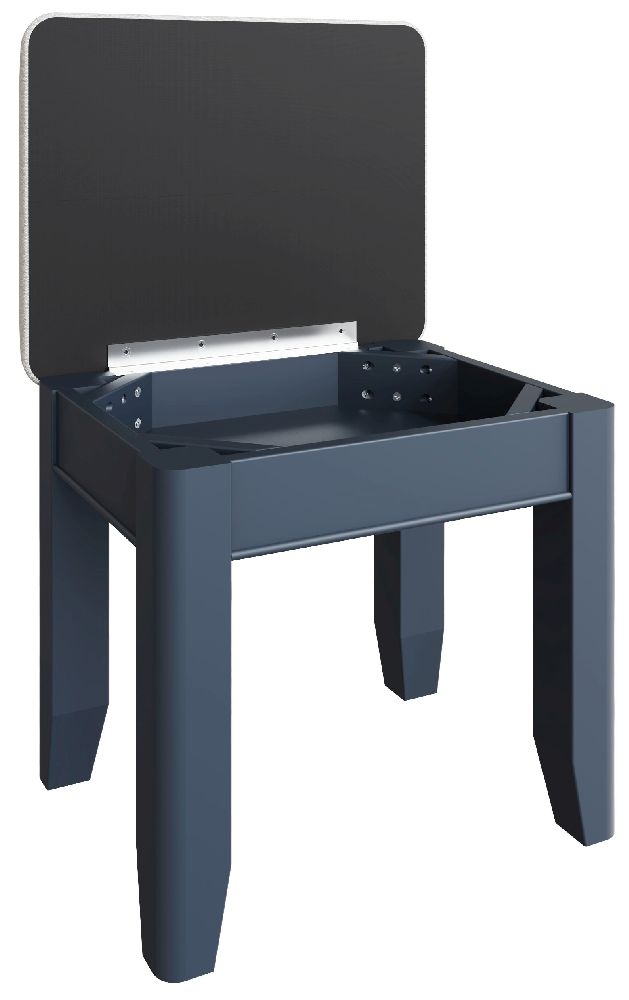 Product photograph of Ringwood Blue Painted Stool from Choice Furniture Superstore.