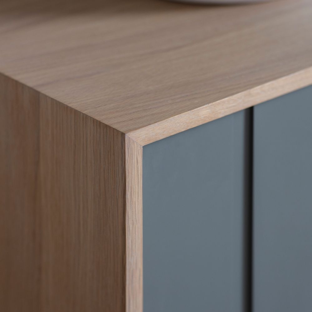 Product photograph of Grenola Oak And Grey Painted 3 Door Sideboard from Choice Furniture Superstore.