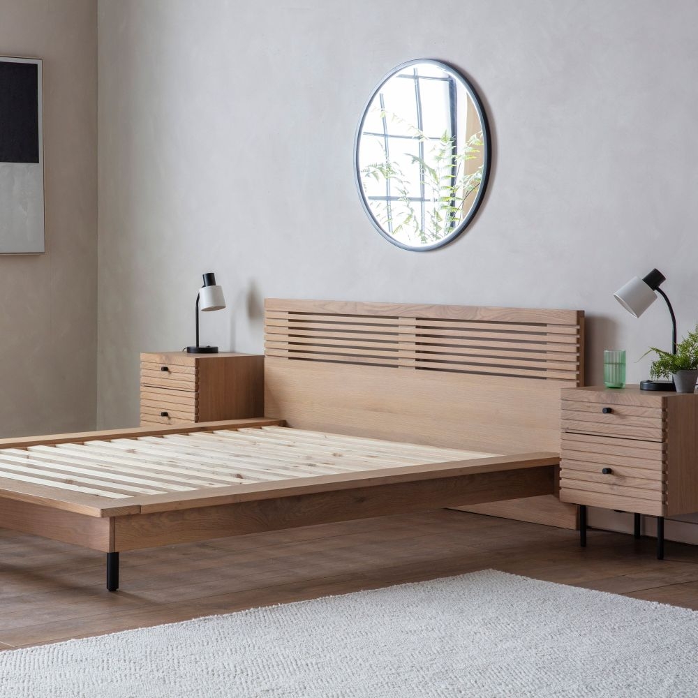 Product photograph of Okayama Oak Bed - Comes In Double And King Size from Choice Furniture Superstore.