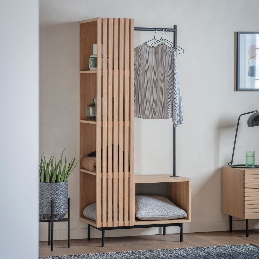 Product photograph of Floriston Oak Open Wardrobe from Choice Furniture Superstore.