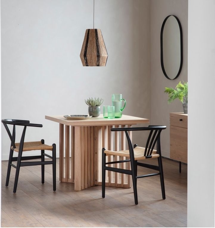 Product photograph of Okayama Oak Square Dining Table - 2 Seater from Choice Furniture Superstore.