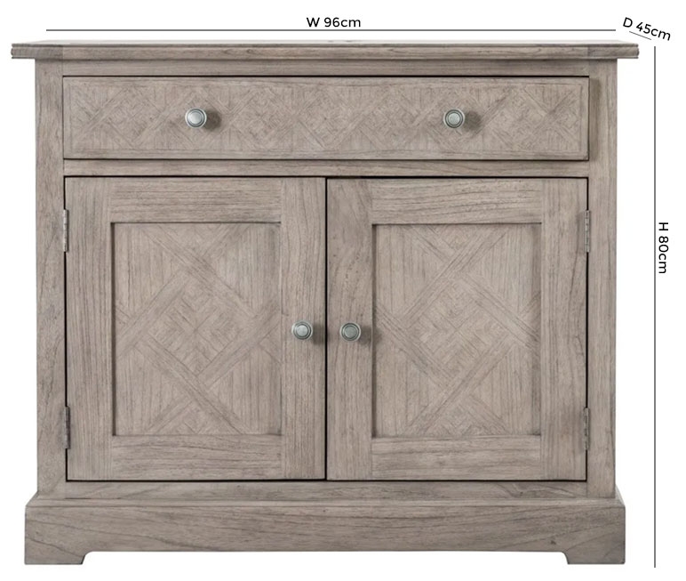 Product photograph of Mustique Wooden 2 Door Sideboard from Choice Furniture Superstore.