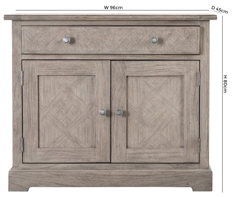 Product photograph of Mustique Mindi Wood Small Sideboard - 2 Doors from Choice Furniture Superstore.