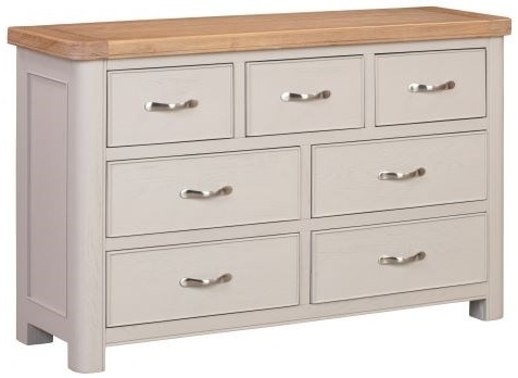 Product photograph of Clarion Oak And Grey Painted 3 4 Drawer Chest from Choice Furniture Superstore.