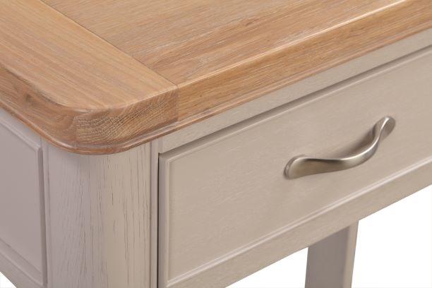 Product photograph of Clarion Oak And Grey Painted Small Console Table from Choice Furniture Superstore.