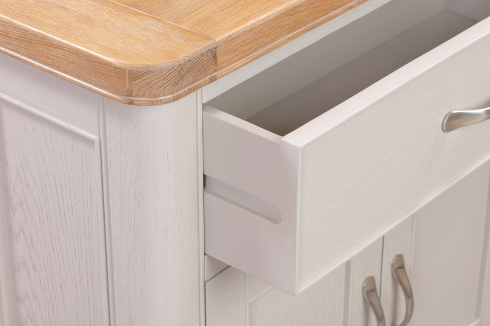 Product photograph of Clarion Oak And Grey Painted Compact Sideboard from Choice Furniture Superstore.