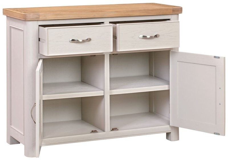 Product photograph of Clarion Oak And Grey Painted Medium Sideboard from Choice Furniture Superstore.